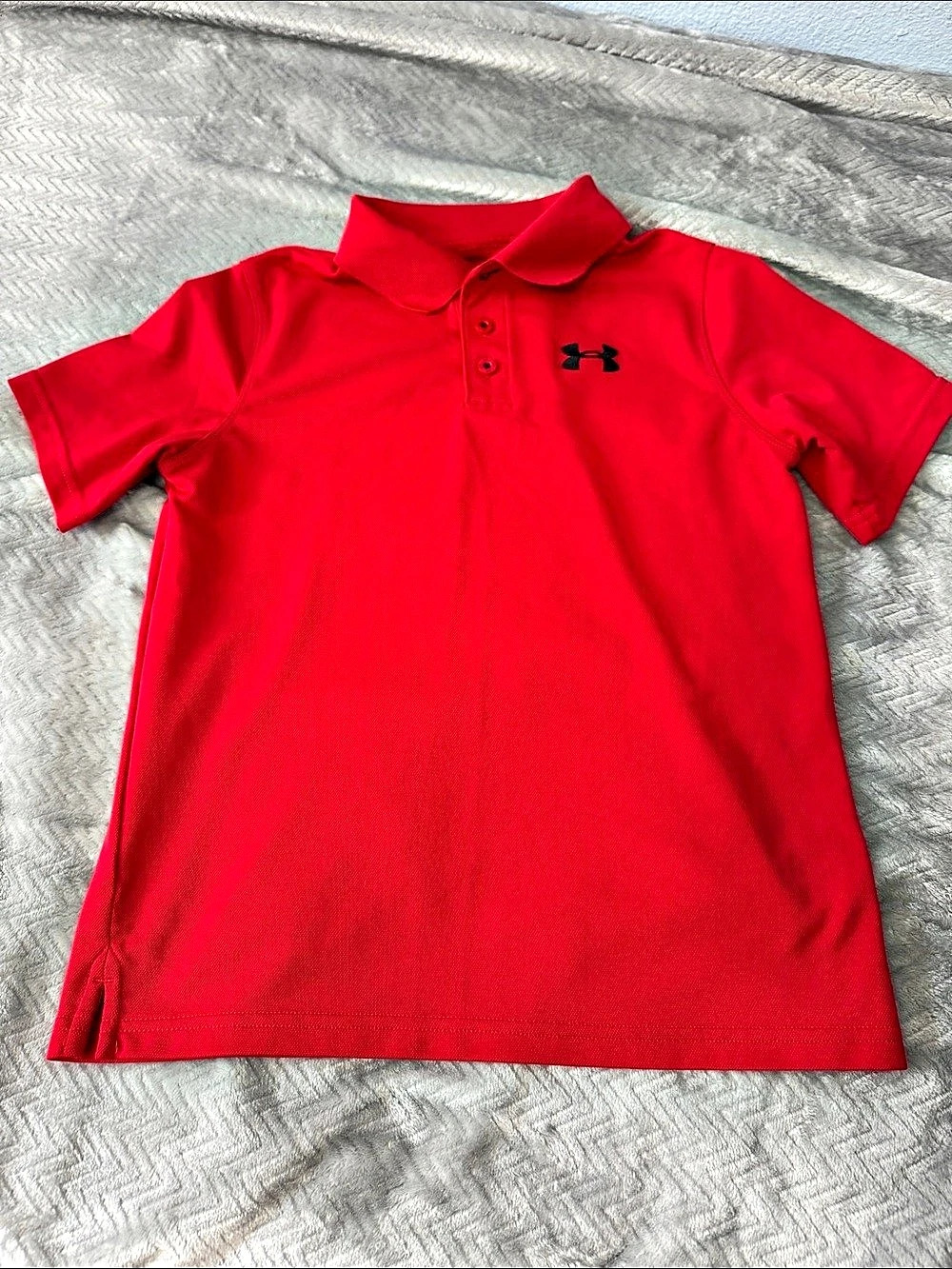 Under Armour HeatGear Polo Shirt Boys Large Red